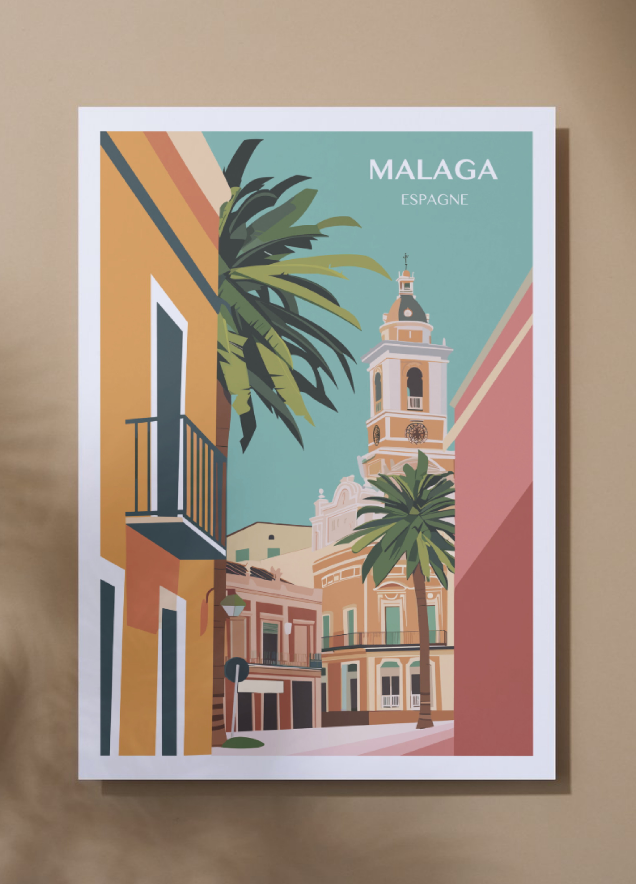 Affiche voyage à Malaga 🇪🇸