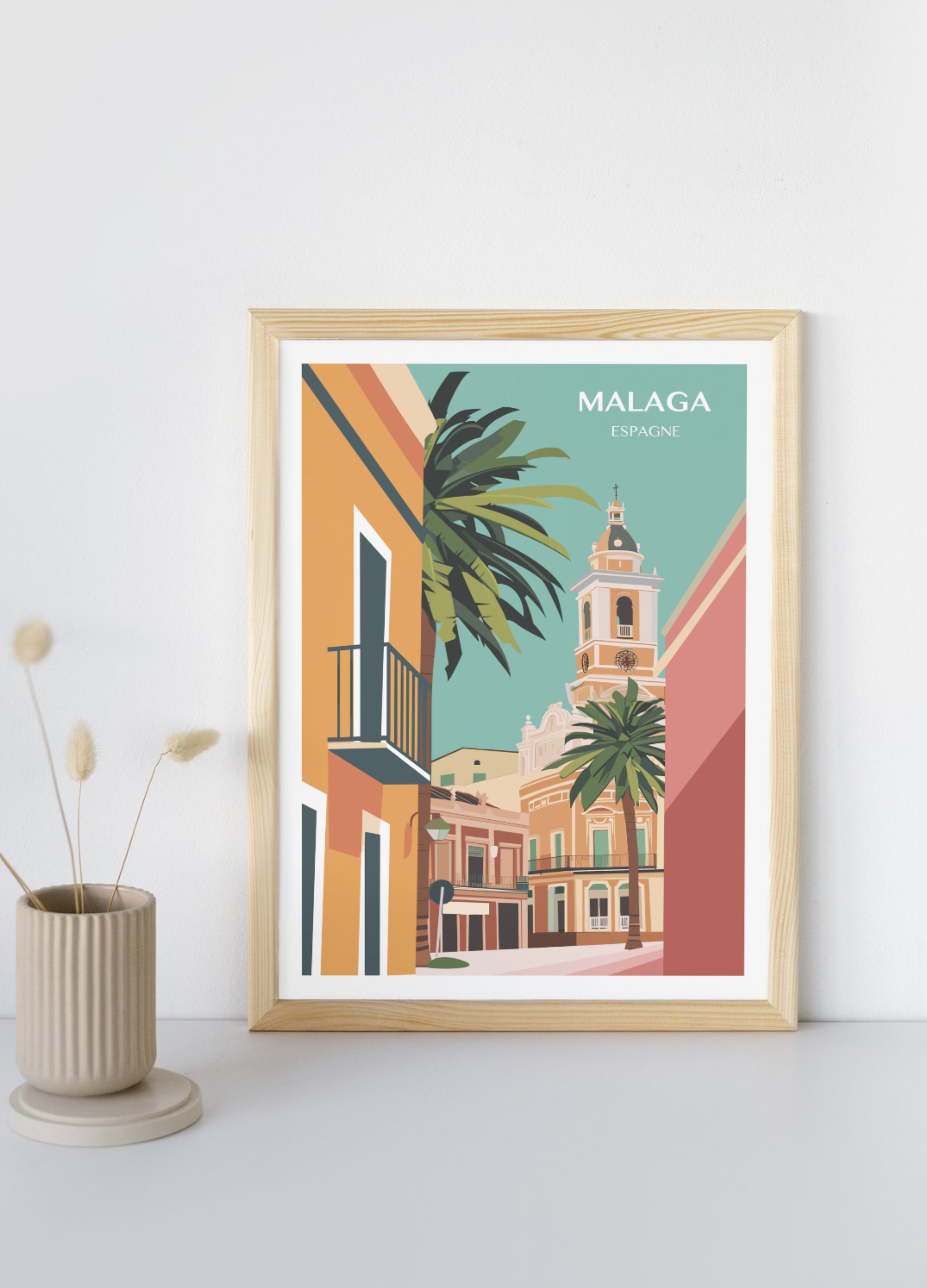 Affiche voyage à Malaga 🇪🇸