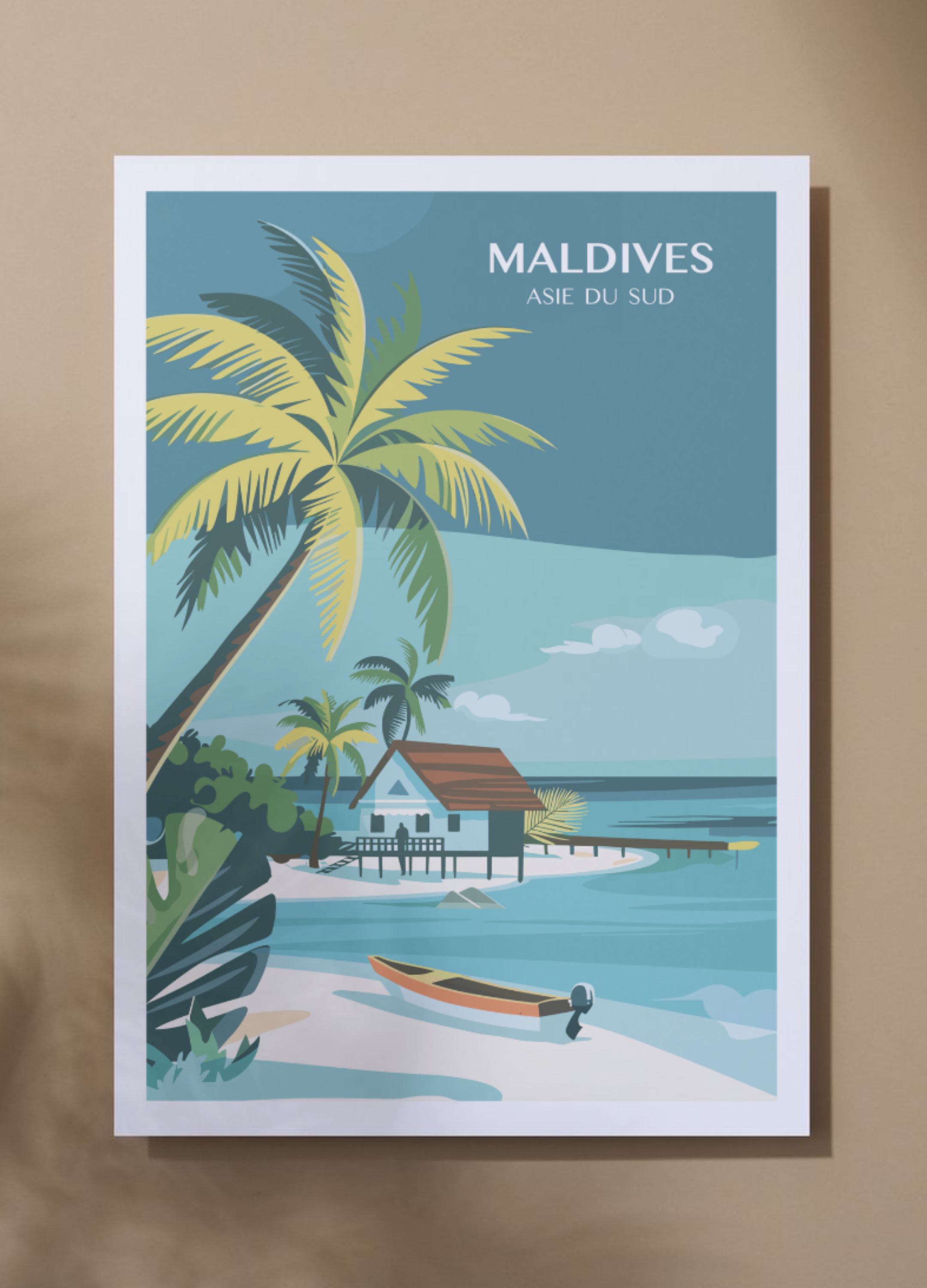 Affiche voyage en Maldives 🇲🇻