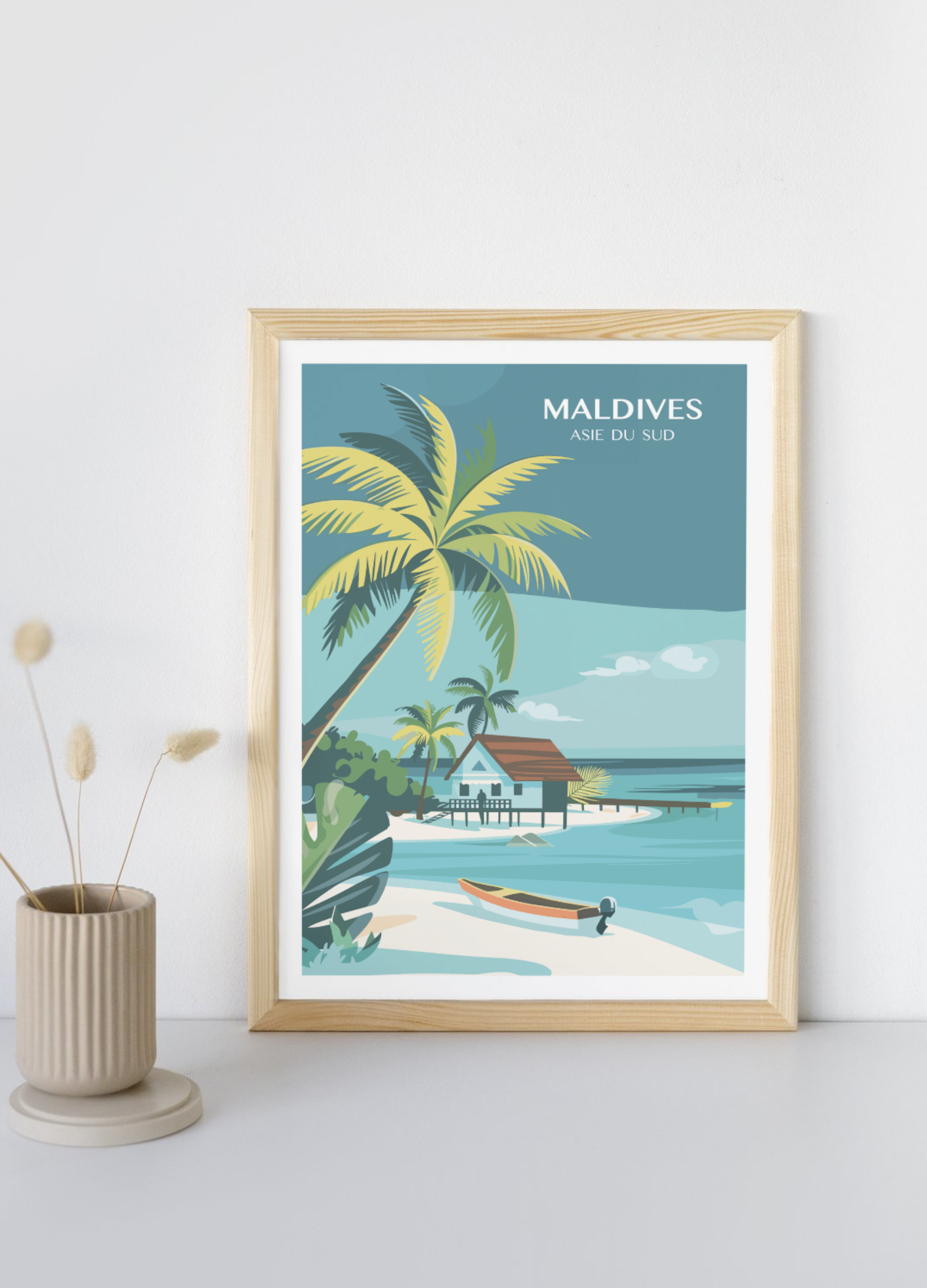 Affiche voyage en Maldives 🇲🇻