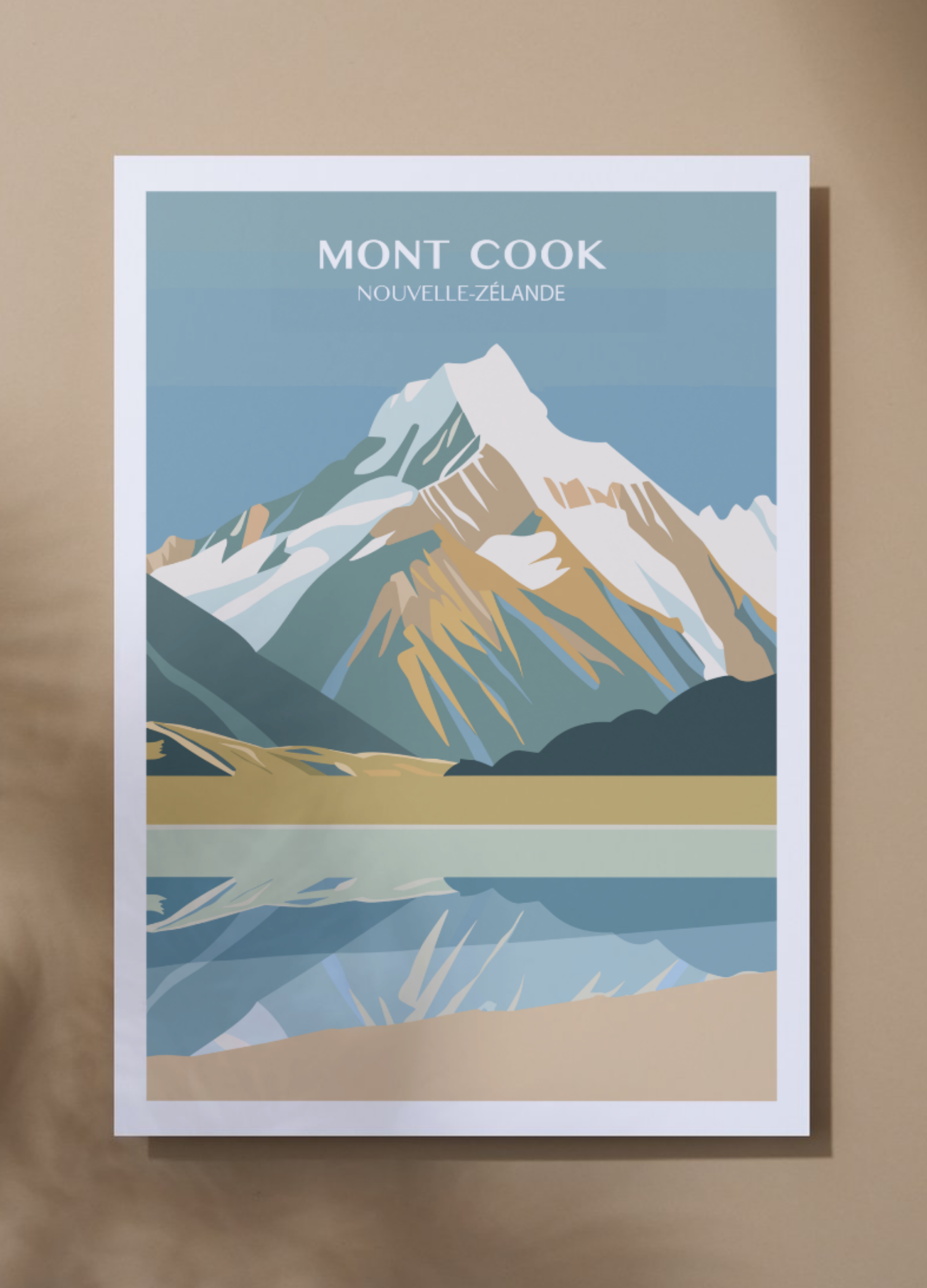 Affiche voyage Mont Cook 🇳🇿