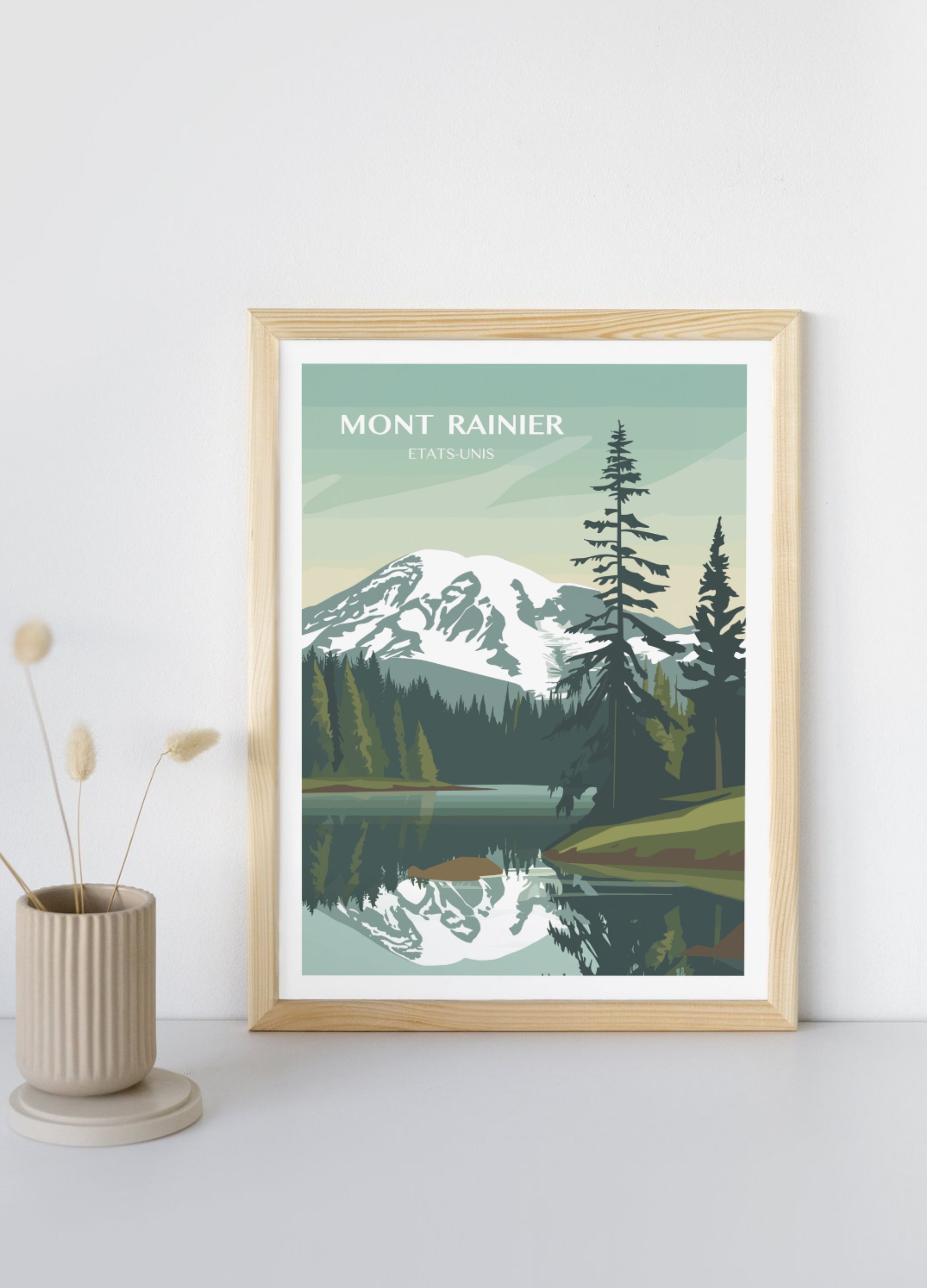 Affiche voyage - Mont Rainier 🇺🇸