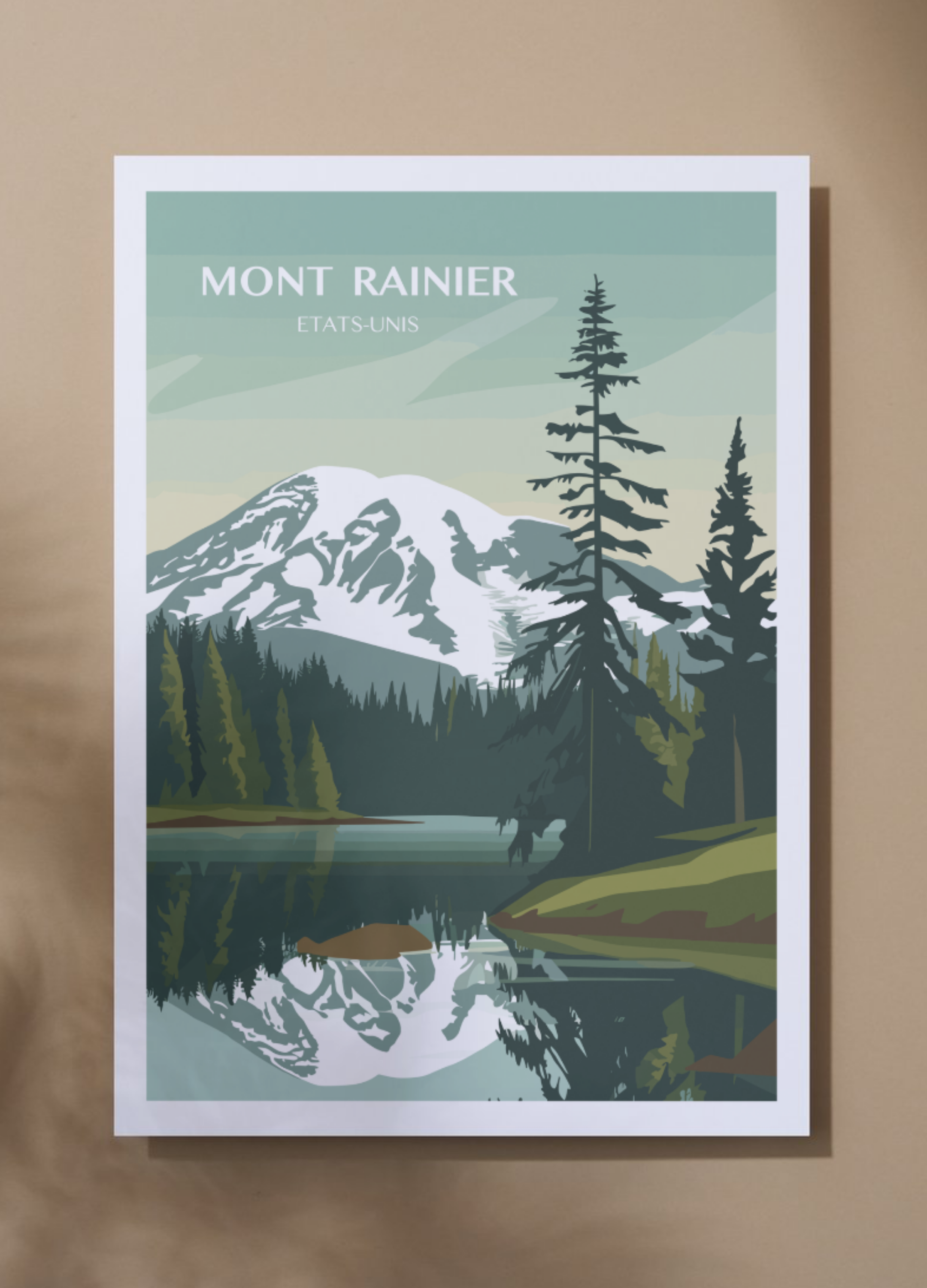 Affiche voyage - Mont Rainier 🇺🇸