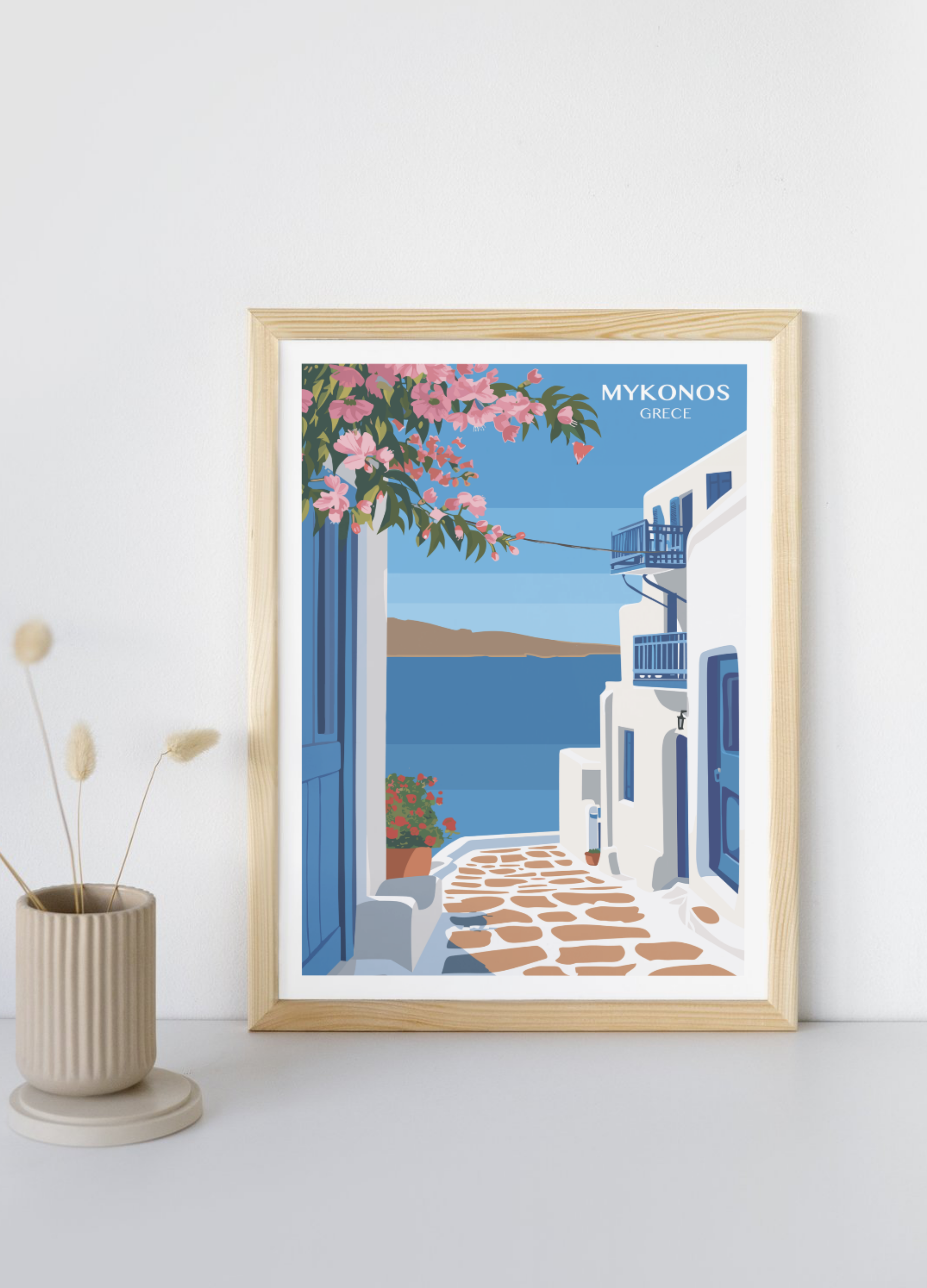 Affiche voyage à Mykonos 🇬🇷