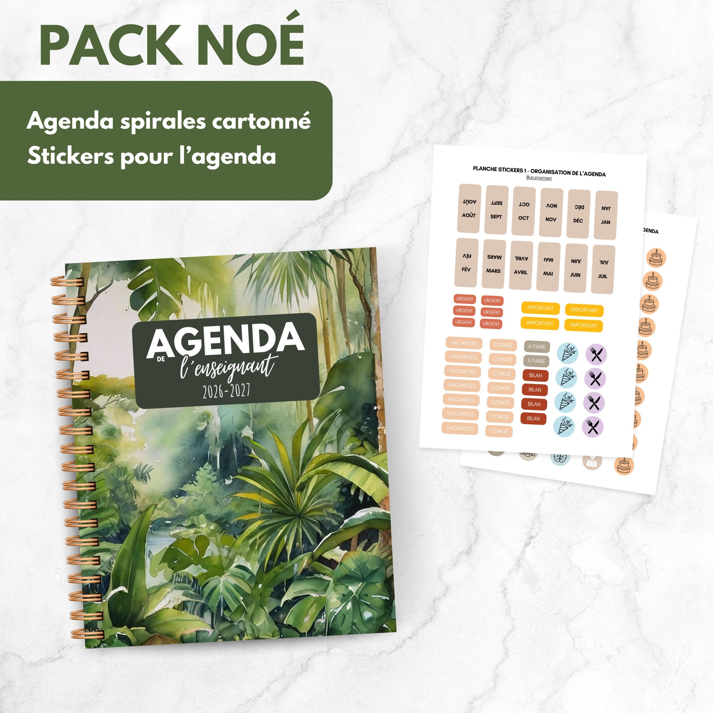 Agenda de l'enseignant NOÉ