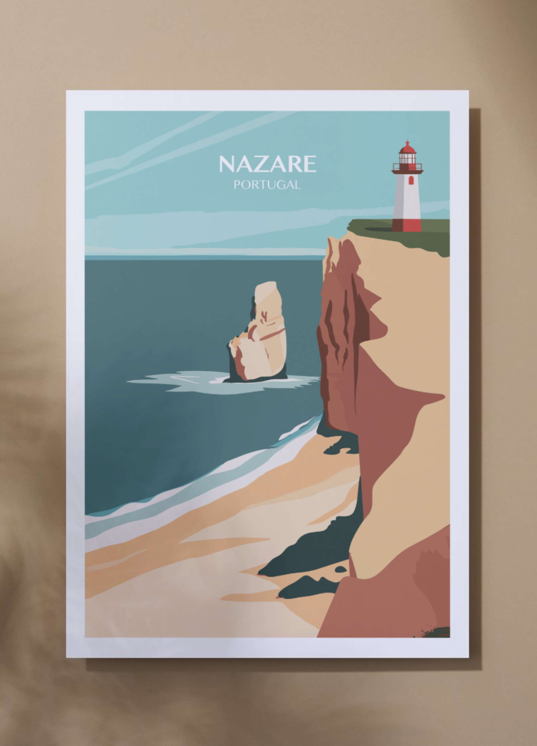 Affiche voyage à Nazaré 🇵🇹