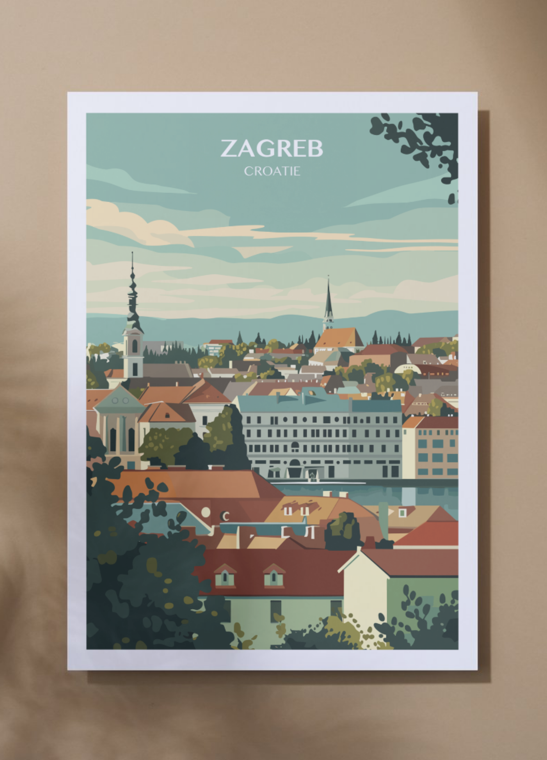 Affiche voyage à Zagreb 🇭🇷